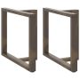 Valgomojo stalo kojelės, T formos, 2 vnt., juodos, 100x35x(72-73) cm, plienas