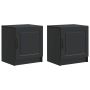 Šalia lovos spintelė 2 pcs Juoda 43 x 34,5 x 47 cm