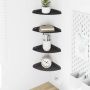 Plūduriuojanti lentyna su lentyna 4 pcs Juodas 18 x 18 x 2 cm