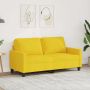 Dvivietė sofa, šviesiai geltonos spalvos, 140cm, audinys