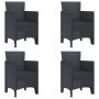 Sodo Kėdė 4 pcs Antracitas 53 x 49 x 85 cm Polipropilenas