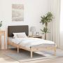 Lovo rėmas su apmuštu galvūgaliu Taupe 75 x 190 cm