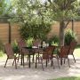 Sodo valgomojo komplektas 7 pcs Ruda ir juoda