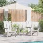 Sodo Kėdė 3 pcs Balta 80.5 x 74.5 x 92 cm Polietilenas