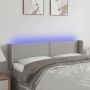 Galvūgalis su LED, šviesiai pilkas, 147x16x78/88cm, audinys