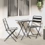 Sodo Bistro Rinkinys 3 pcs Antracitas Plienas