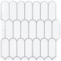 Pūkuota plytelė 10 pcs Balta pilka 30 x 30 cm