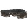 Sodo Sofų Rinkinys 13 pcs Pilka poliratanas