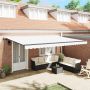 Ištraukiama markizė Balta 500 × 300 cm Audinys ir aliuminis