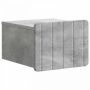 Sieninis naktinis staliukas Betono pilka 33 x 34,5 x 24 cm