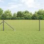 Tvora su stulpais Pilka 0,4 x 10 m Plienas ir PVC