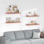 Sieninė lentyna 4 pcs Raudona 80 x 23,5 x 4 cm Apdirbta mediena