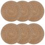 Jūros žolės padėkliukai 6 pcs Natūrali Ø 30 cm 100% Jūros žolė