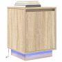naktinė spintelė su LED lemputėmis Sonoma ąžuolas 38x34x50 cm