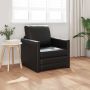 Sofa lova 60cm Juoda Dirbtinė Oda