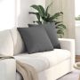 Sofa Pagalvės 2 pcs Tamsiai pilka 50 x 50 cm audinys