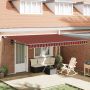Automatinė ištraukiama markizė, oranžinė ir ruda, 4,5x3m