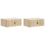 Šalia lovos spintelė 2 pcs Sonoma ąžuolas 49 x 34,5 x 20 cm
