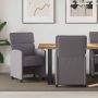 Valgomojo Kėdės su Ratukais 2 pcs Pilka 58 x 65 x 98 cm