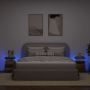 Naktinės spintelės su LED, 2vnt., medienos, 35x39x55cm, mediena