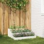 Sodo vazonas Balta 90 x 90 x 35 cm Šaltai valcuotas plienas