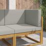 Lauko sofa pagalvėlė 3 pcs Pilka Poliesteris