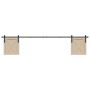 stumdomų spintelių durų komplektas 244 cm anglinis plienas