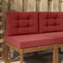 Lauko sofa pagalvėlė 2 pcs Vyno raudonumo Poliesteris