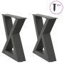 Kavos staliuko kojos, 2 vnt., antracito spalvos, 30x(30-31,3) cm, plienas