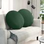 Sėdynių pagalvėlės 2 pcs Tamsiai žalia Ø 60 cm