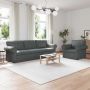 Sofa 2 pcs Tamsiai pilka 245 x 82 x 80 cm audinys