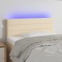 Galvūgalis su LED, kreminės spalvos, 90x5x78/88cm, audinys