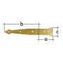 Lankstas vartams Domax 612301/816301, 30 cm, 0.2 cm, aukso