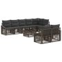 Sodo Sofų Rinkinys 9 pcs Pilka poliratanas