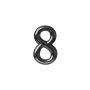 Numeris "8" CR 8, chromo spalvos, 5 cm
