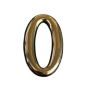 Numeris "0" N1011, žalvario spalvos, 5 cm