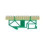  Įžeminimo kaladėlė Pawbol LZ 15/Z, DIN, 15x16 mm², žalia