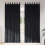 Užtemdymo užuolaidos 2 pcs Juoda 140 x 225 cm Aksomas
