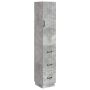 Spintelė 2 pcs Betono pilka 33 x 34,5 x 87 cm Apdirbta mediena