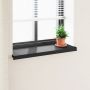 Langų palangė Juoda su medienos tekstūra 60 x 30 x 4,5 cm PVC