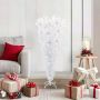 Dirbtinė Kalėdų eglutė su 150 LED Balta 120 cm PVC ir Plienas
