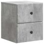 Sieninis naktinis staliukas Betono pilka 34,5 x 33 x 40 cm