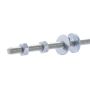 Strypas su 2 veržlėmis ir 2 poveržlėmis, M8 x 400 mm