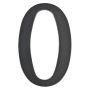 Numeris "0" Barcz, plastikinis, juodas, 17,5 cm