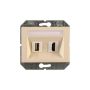 USB ir HDMI lizdas VILMA XP500, dramblio kaulo spalvos