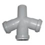 Vidaus kanalizacijos keturšakis HTplus, Ø110/110/110 mm, 67°