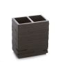 Dantų šepetėlių stiklinė DOMOLETTI BPO-0350B, juoda