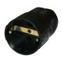 Ilgintuvo lizdas N&L, 3P, 16A, 250V, juodos spalvos
