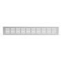 Aliuminio grotelės EUROPLAST RA640S, 60 x 400 mm, sidabro