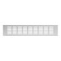 Aliuminio grotelės EUROPLAST RA840S, 80 x 400 mm, sidabro